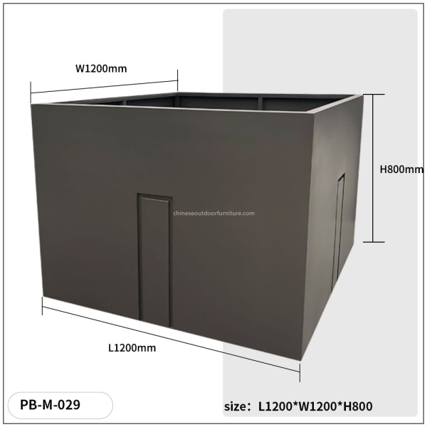 Rectangular Galvanized Outdoor Vegetable Planter Boxes Square Metal Garden Factory Wholesale Price Stainless Steel Planter